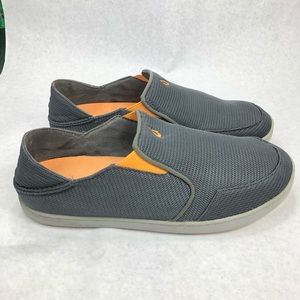 Olukai Nohea Mesh Slip On Sandals Breathable Gray